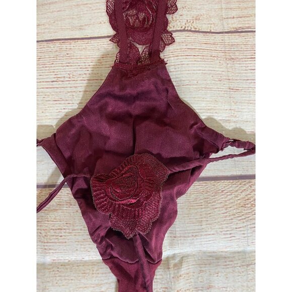 Fleur Du Mal Women's Rose Embroidery Luxury Body Suit - A1 - Picture 15 of 16